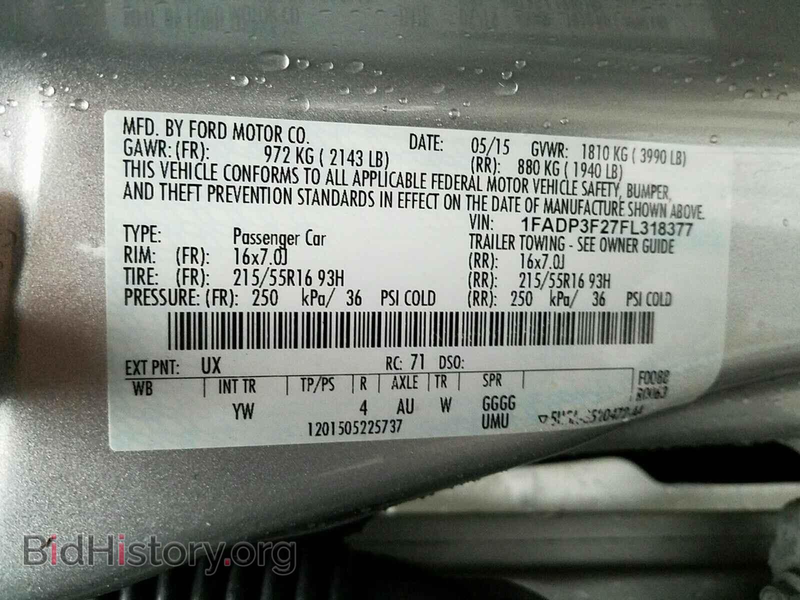2015 Ford Focus - VIN: 1FADP3F27FL318377 - Фото 6