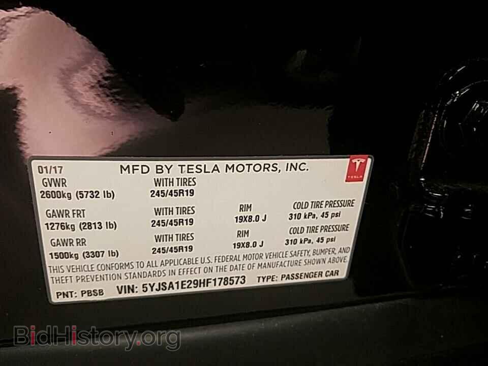 2017 Tesla Model S - VIN: 5YJSA1E29HF178573 - Фото 6