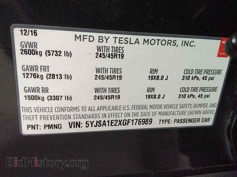 2016 Tesla Model S - VIN: 5YJSA1E2XGF176989 - Фото 6