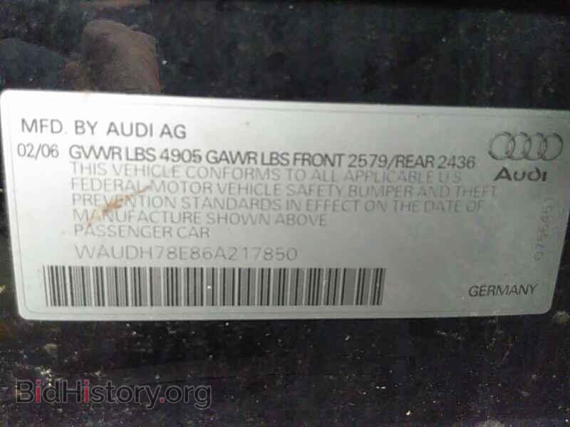 2006 Audi A4 - VIN: WAUDH78E86A217850 - Фото 6