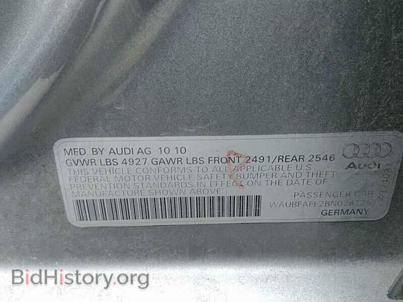 2011 Audi A4 - VIN: WAUBFAFL2BN028125 - Фото 6