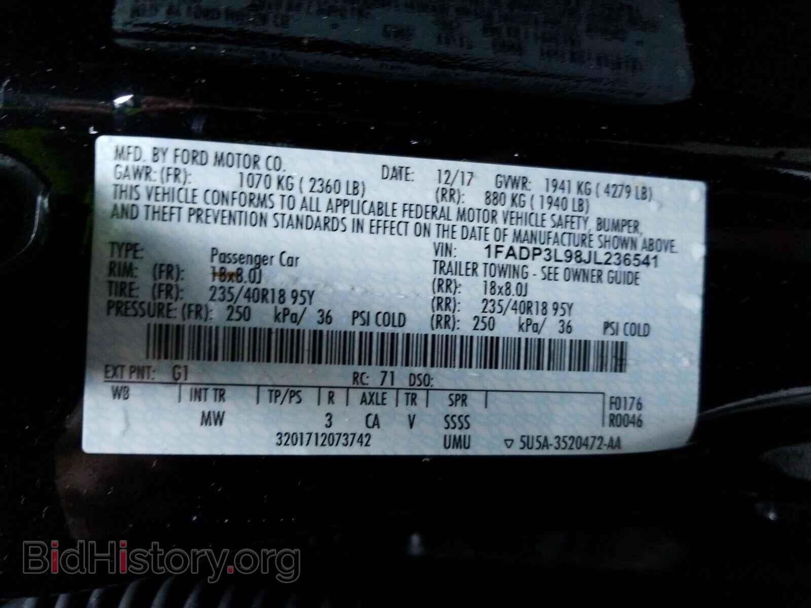 2018 Ford Focus - VIN: 1FADP3L98JL236541 - Фото 6