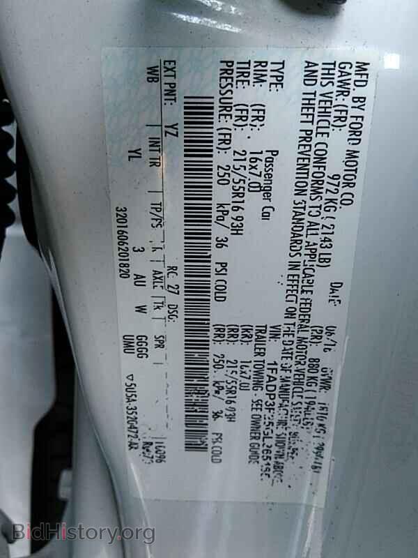 2016 Ford Focus - VIN: 1FADP3F25GL365165 - Фото 6