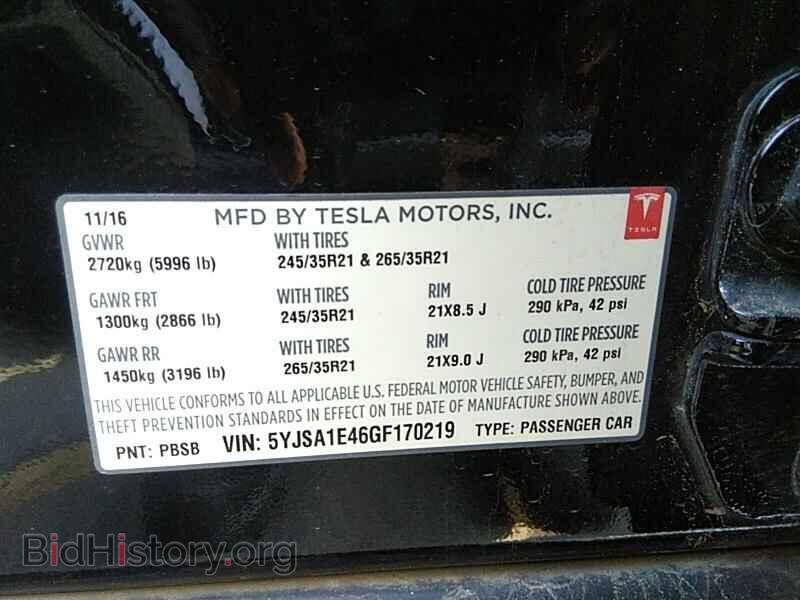 2016 Tesla Model S - VIN: 5YJSA1E46GF170219 - Фото 6