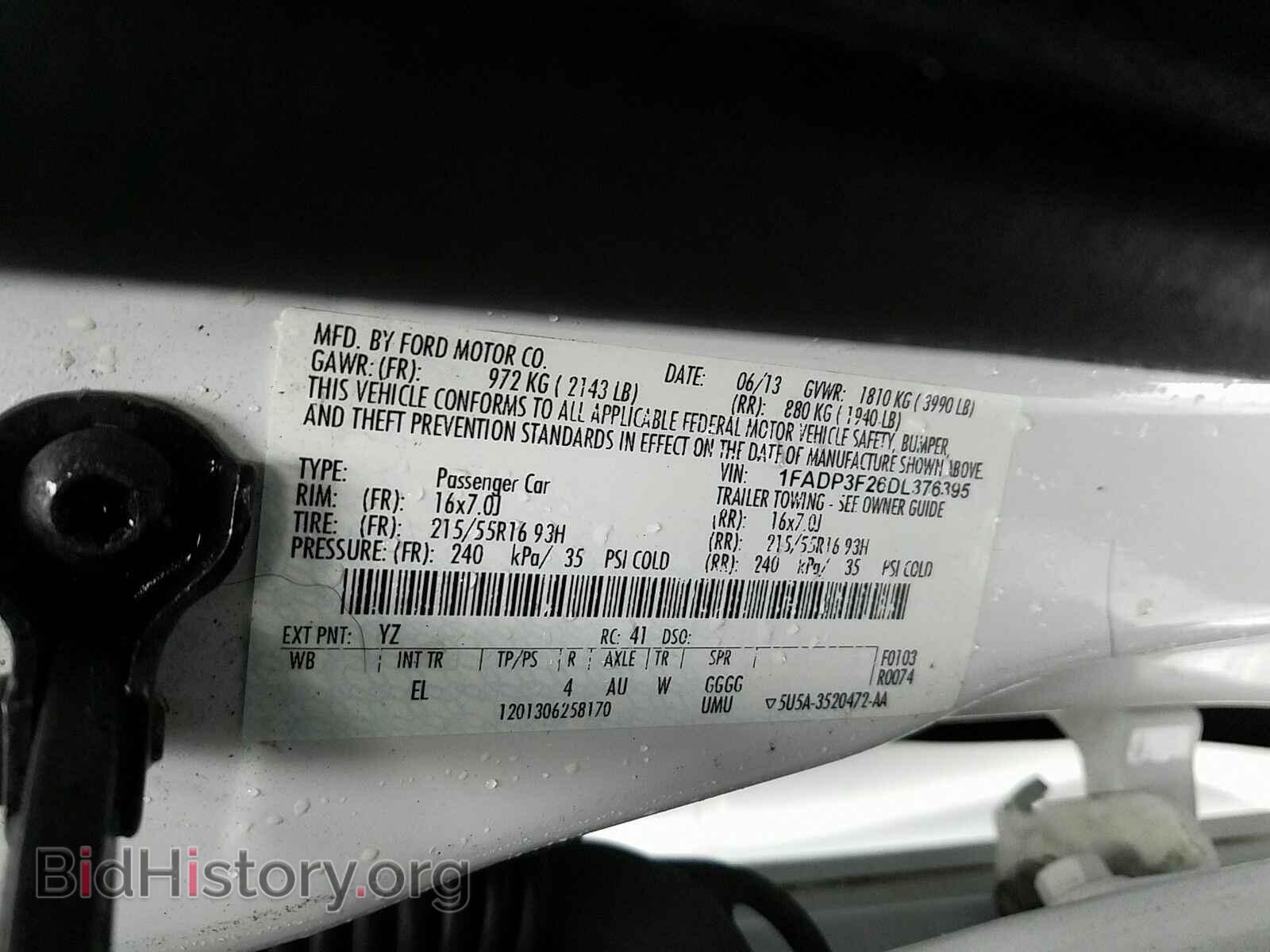 2013 Ford Focus - VIN: 1FADP3F26DL376395 - Фото 6
