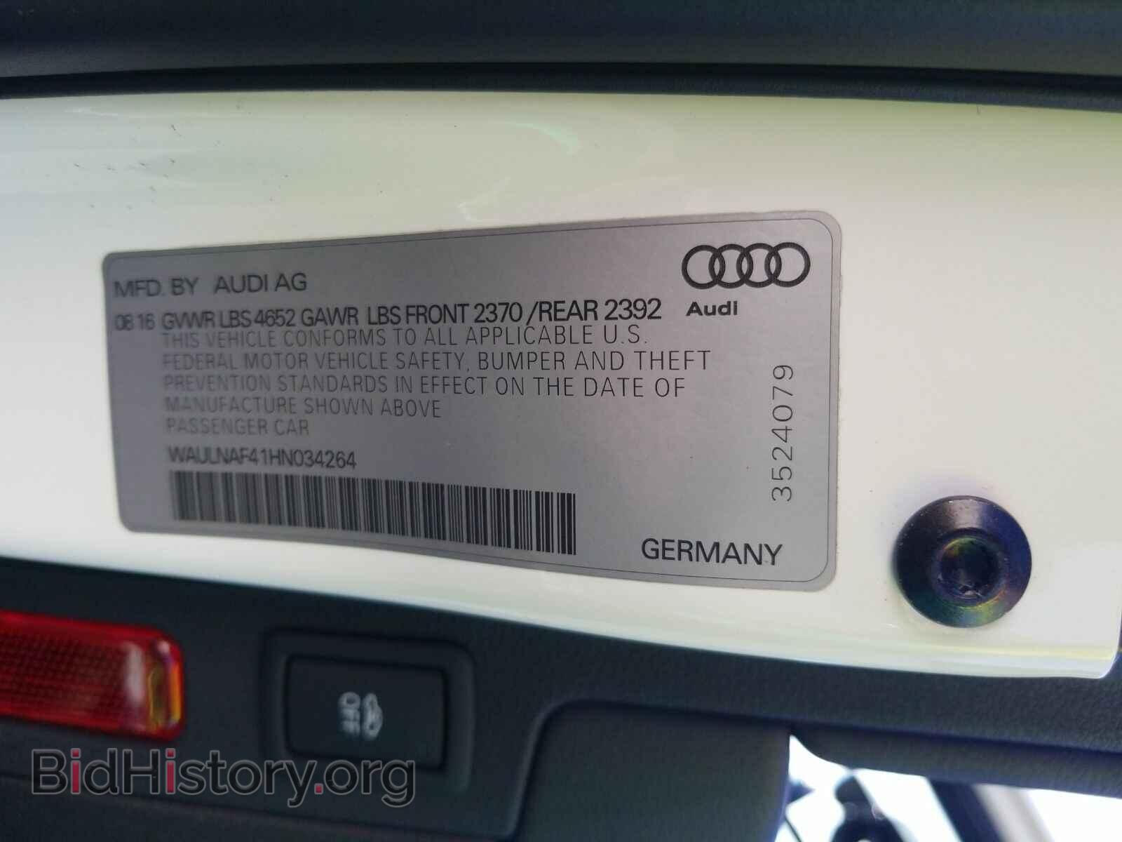 2017 Audi A4 - VIN: WAULNAF41HN034264 - Фото 15