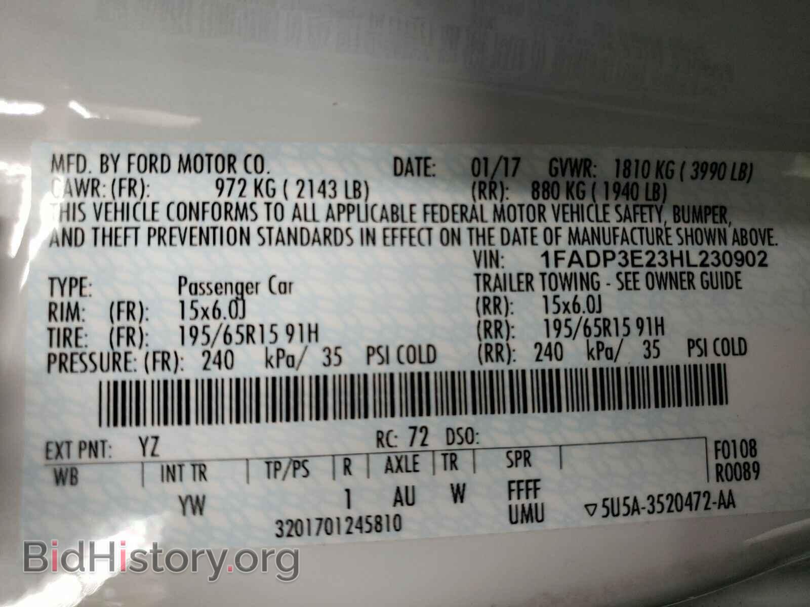 2017 Ford Focus - VIN: 1FADP3E23HL230902 - Фото 6