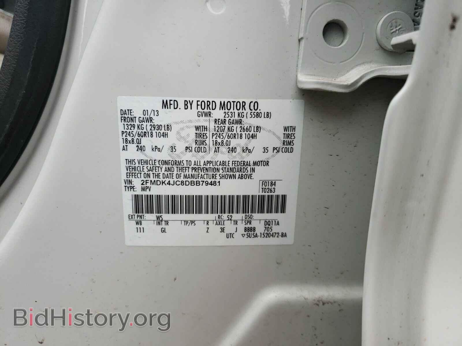 2013 Ford Edge - VIN: 2FMDK4JC8DBB79481 - Photo 6
