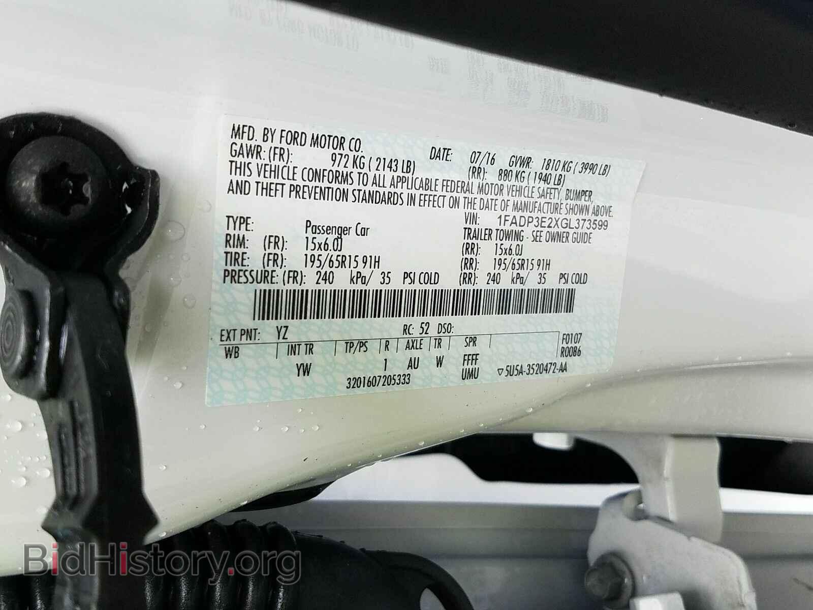 2016 Ford Focus - VIN: 1FADP3E2XGL373599 - Фото 6