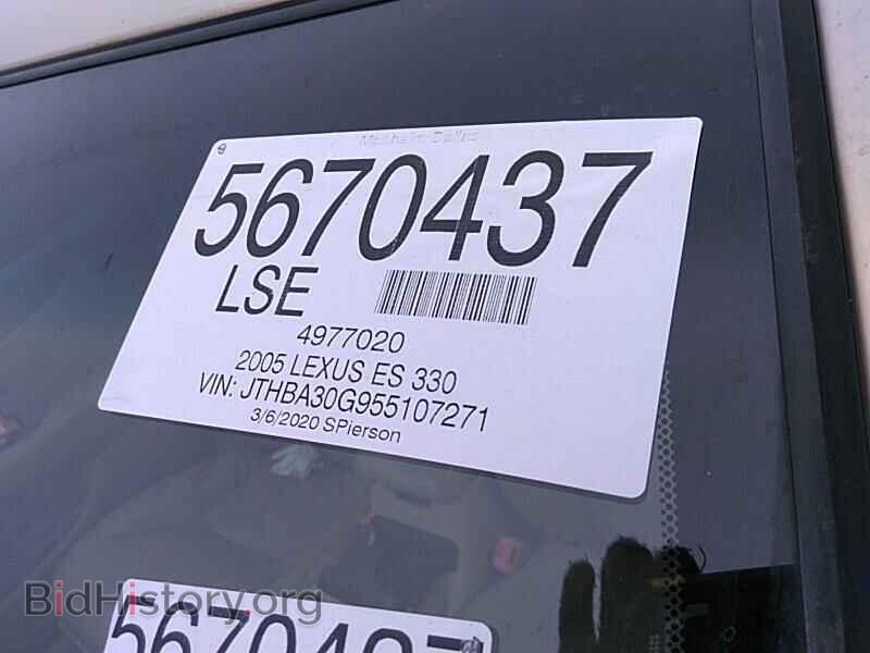 2005 Lexus ES 330 - VIN: JTHBA30G955107271 - Фото 6