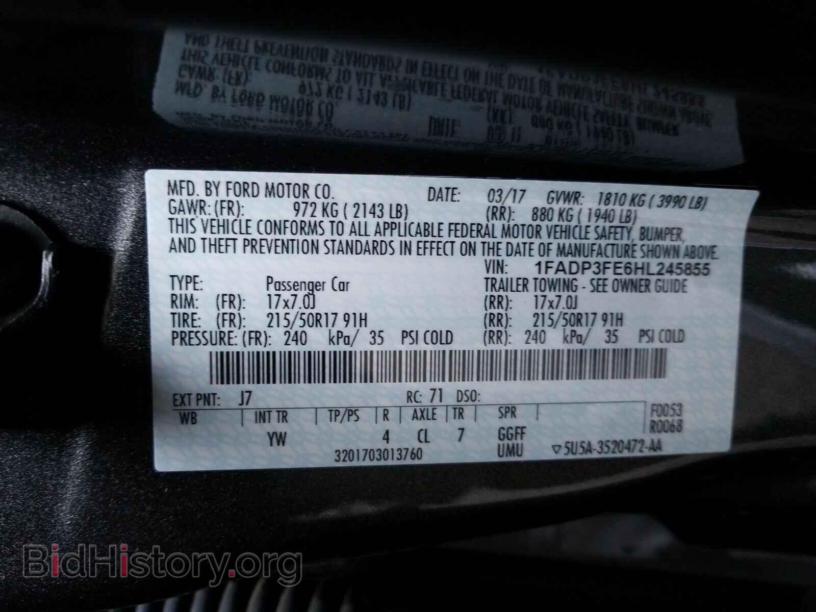 2017 Ford Focus - VIN: 1FADP3FE6HL245855 - Фото 6