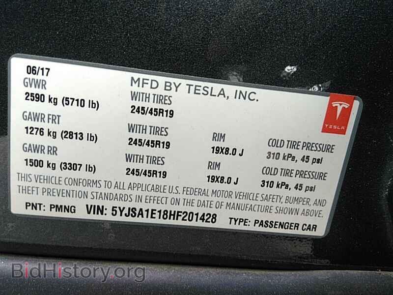 2017 Tesla Model S - VIN: 5YJSA1E18HF201428 - Фото 6