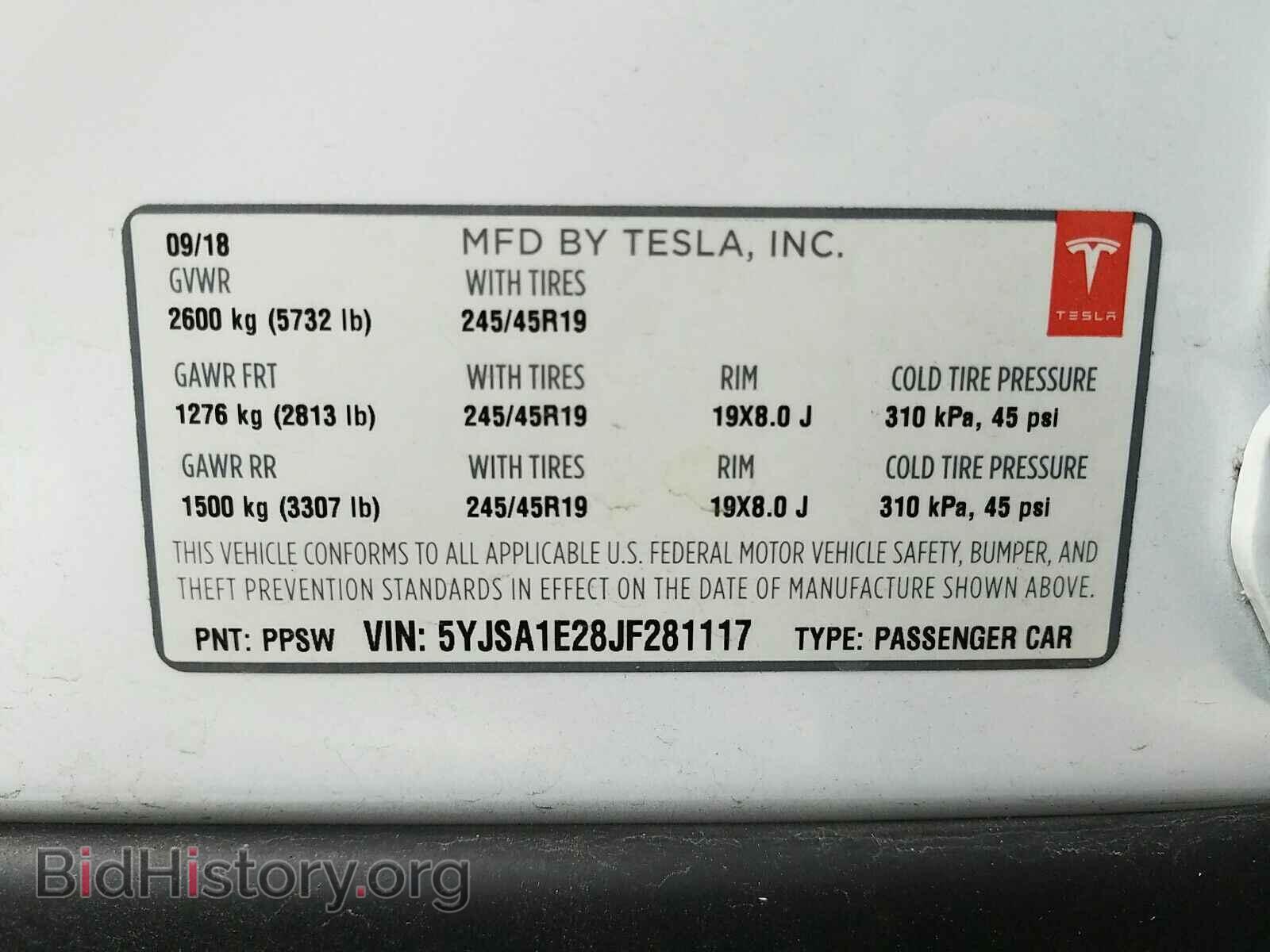 2018 Tesla Model S - VIN: 5YJSA1E28JF281117 - Photo 6