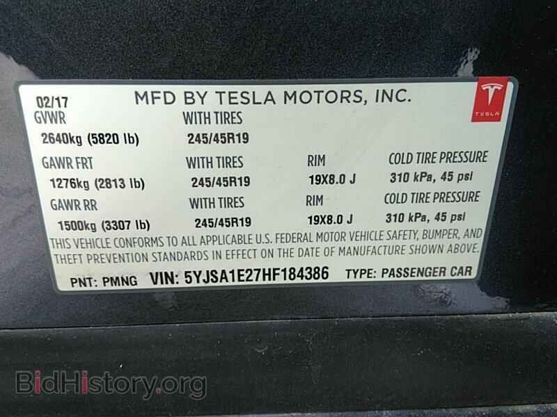 2017 Tesla Model S - VIN: 5YJSA1E27HF184386 - Фото 6