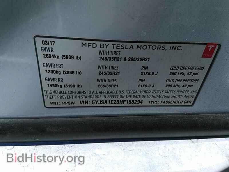 2017 Tesla Model S - VIN: 5YJSA1E20HF188294 - Фото 6
