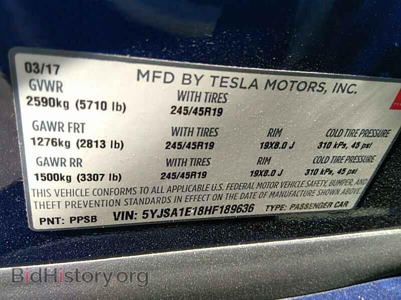 2017 Tesla Model S - VIN: 5YJSA1E18HF189636 - Фото 6