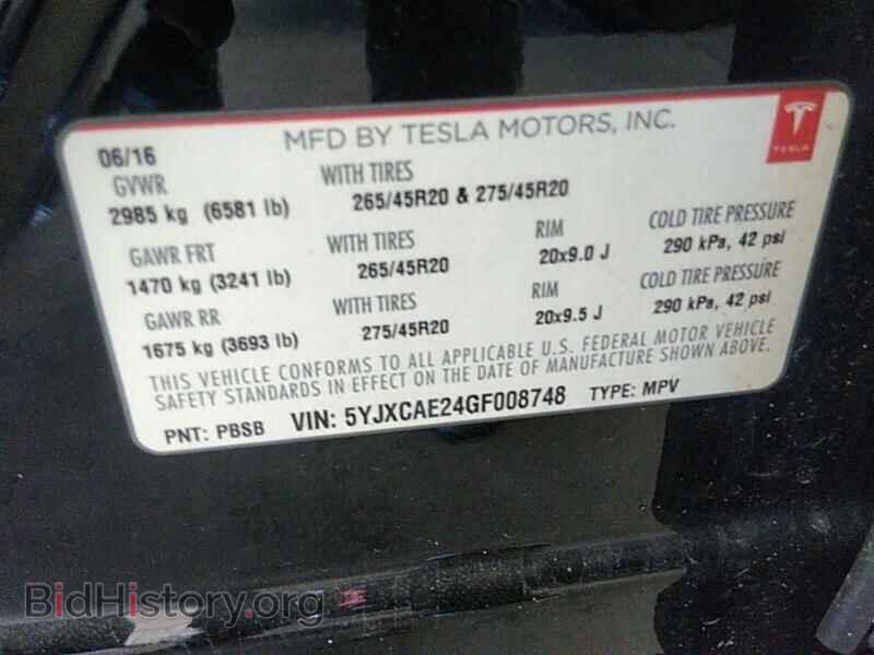 2016 Tesla Model X - VIN: 5YJXCAE24GF008748 - Фото 6