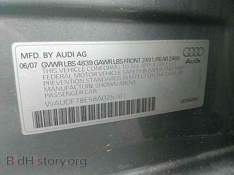 2008 Audi A4 - VIN: WAUDF78E58A025701 - Фото 6