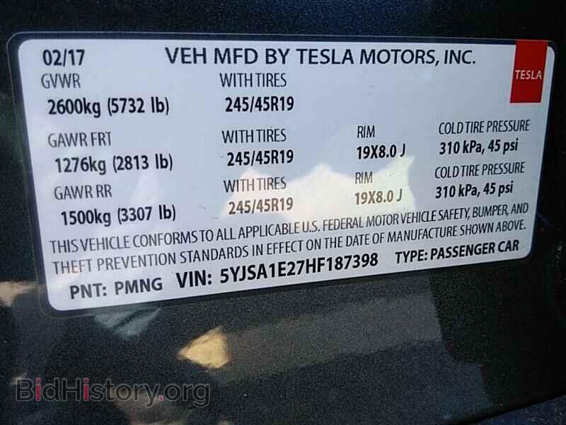 2017 Tesla Model S - VIN: 5YJSA1E27HF187398 - Фото 6