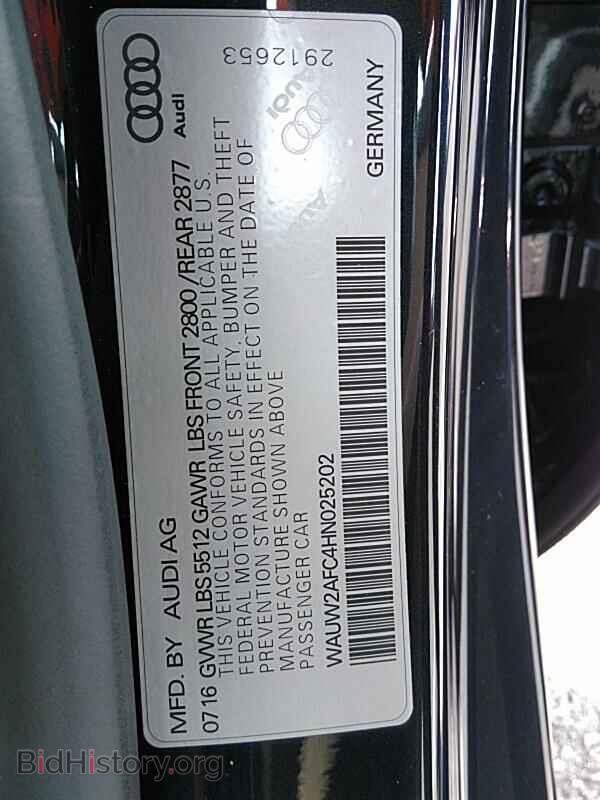 2017 Audi A7 - VIN: WAUW2AFC4HN025202 - Фото 6
