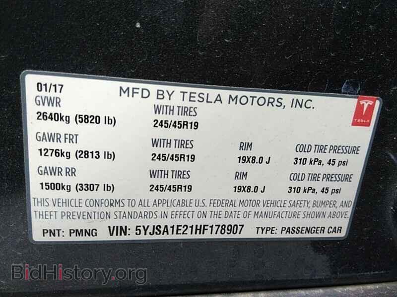 2017 Tesla Model S - VIN: 5YJSA1E21HF178907 - Фото 6