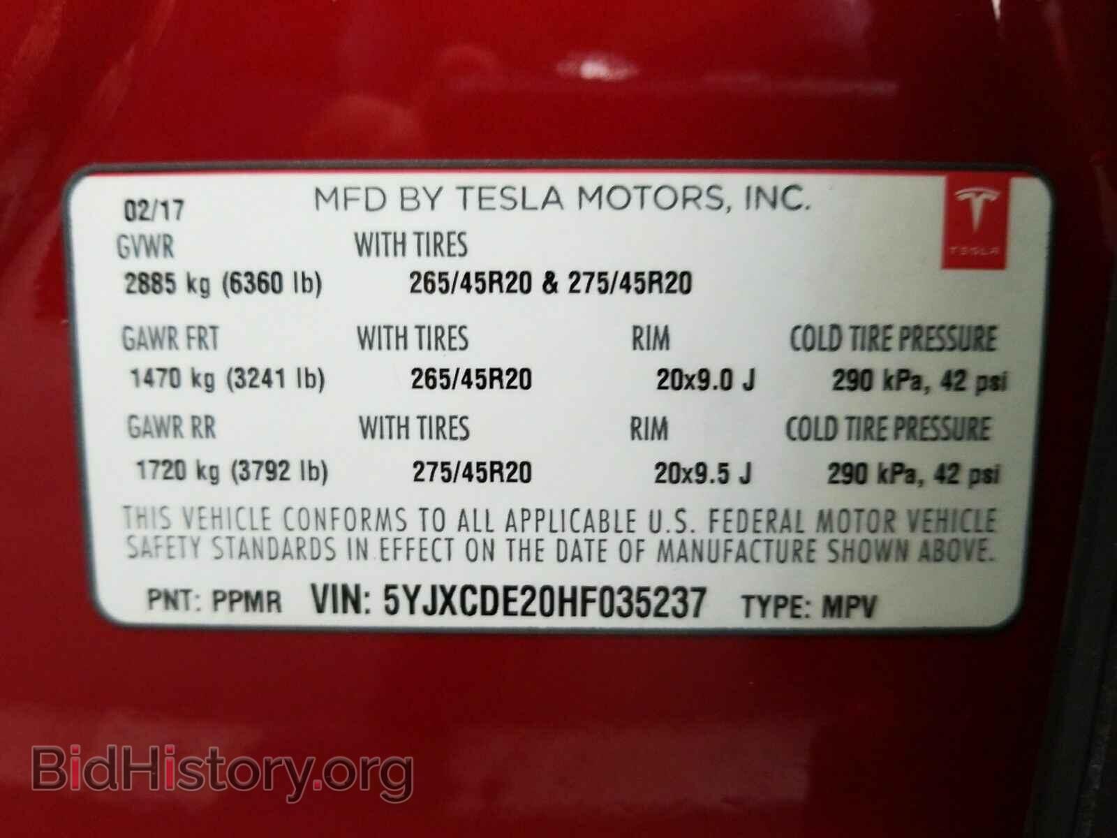 2017 Tesla Model X - VIN: 5YJXCDE20HF035237 - Photo 6