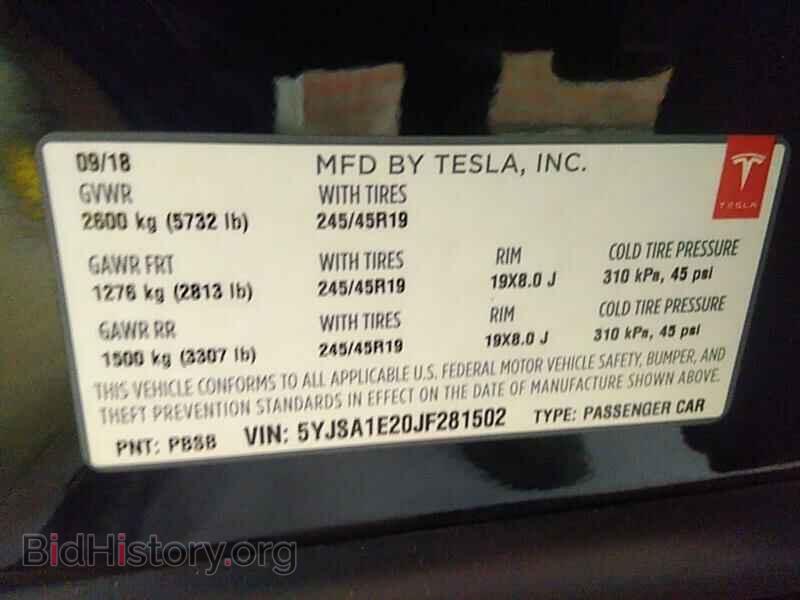 2018 Tesla Model S - VIN: 5YJSA1E20JF281502 - Фото 6