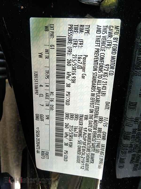 2016 Ford Focus - VIN: 1FADP3FE8GL219112 - Фото 6