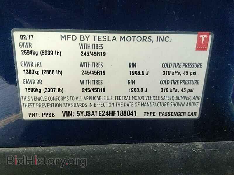 2017 Tesla Model S - VIN: 5YJSA1E24HF188041 - Фото 6