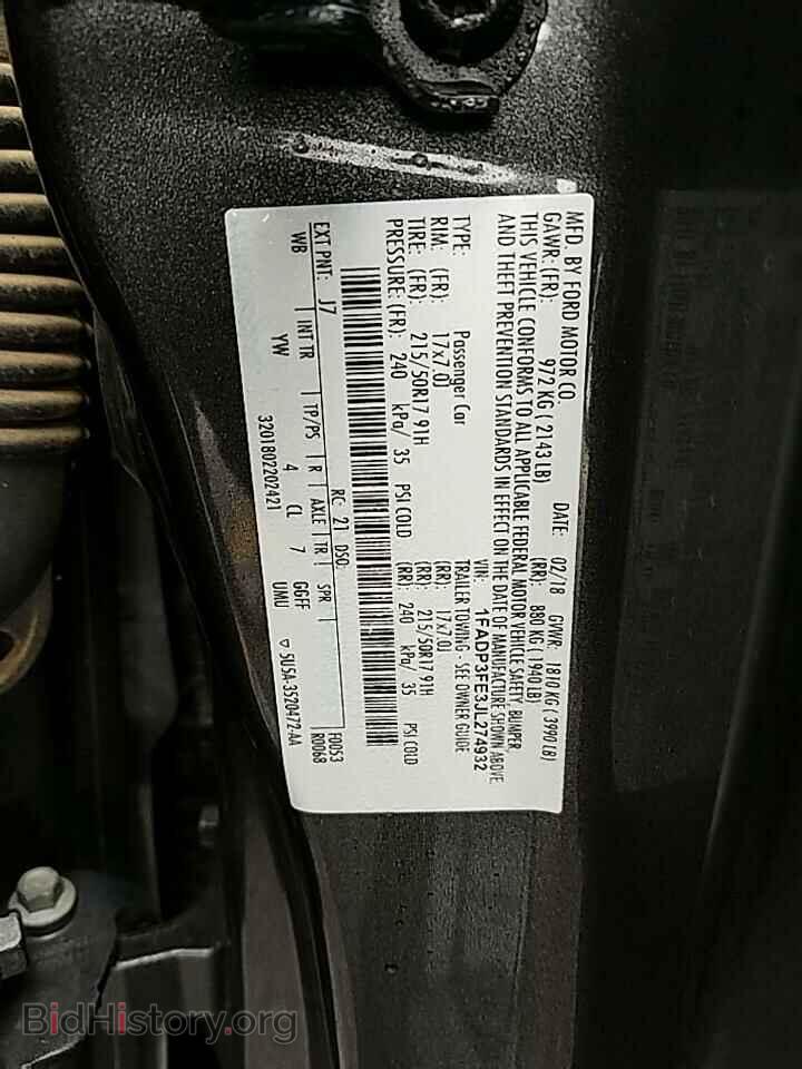 2018 Ford Focus - VIN: 1FADP3FE3JL274932 - Фото 6