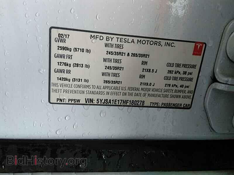 2017 Tesla Model S - VIN: 5YJSA1E17HF180278 - Фото 6