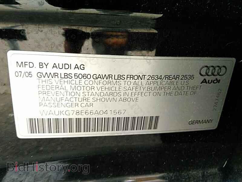 2006 Audi A4 - VIN: WAUKG78E66A041567 - Фото 6