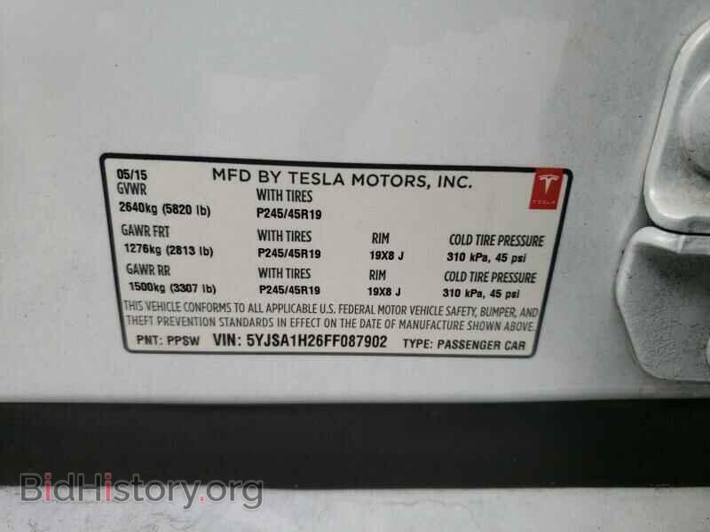 2015 Tesla Model S - VIN: 5YJSA1H26FF087902 - Фото 6