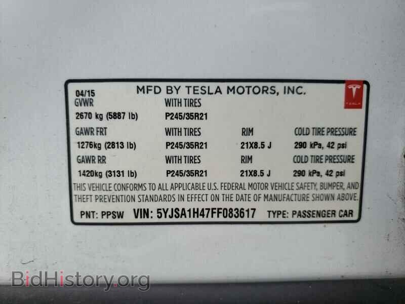 2015 Tesla Model S - VIN: 5YJSA1H47FF083617 - Photo 6