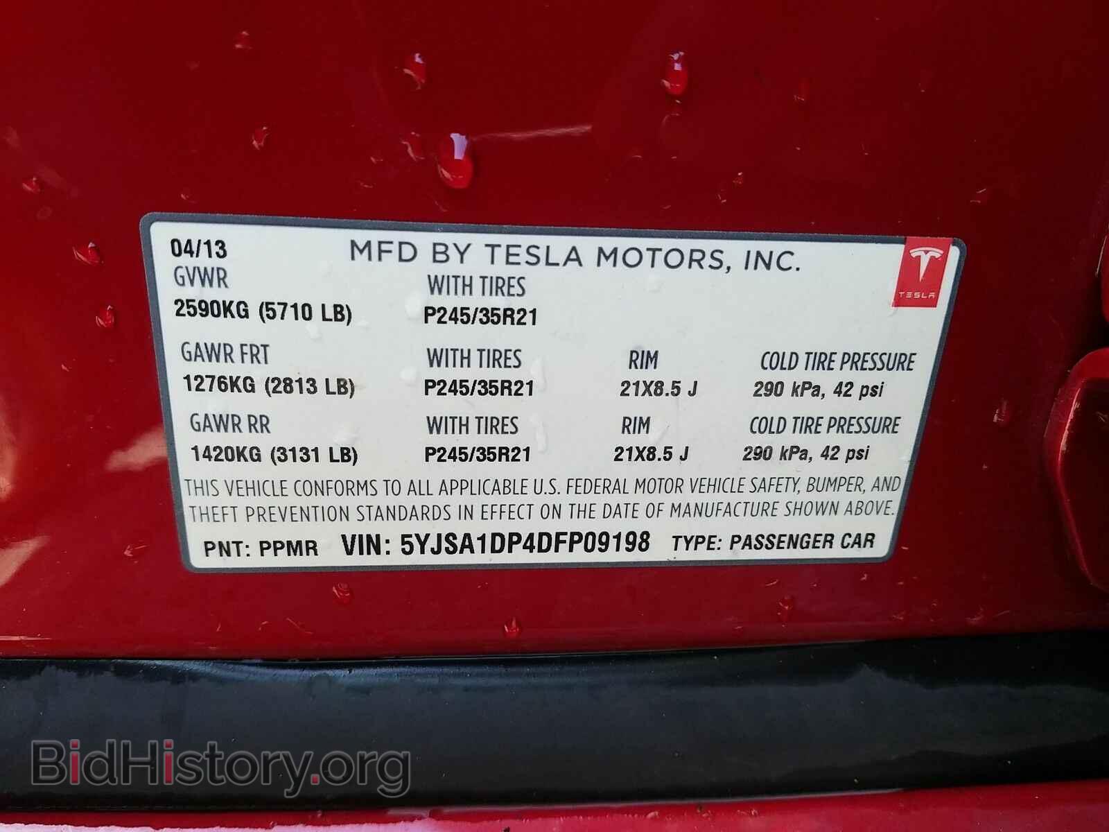 2013 Tesla Model S - VIN: 5YJSA1DP4DFP09198 - Photo 6