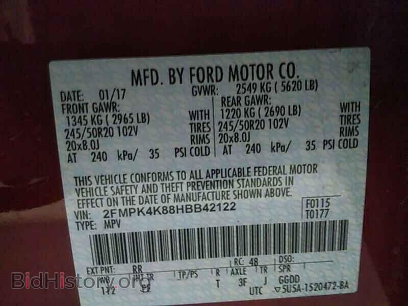 2017 Ford Edge - VIN: 2FMPK4K88HBB42122 - Фото 6