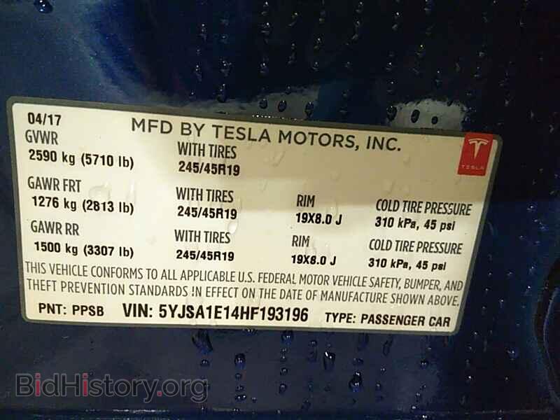 2017 Tesla Model S - VIN: 5YJSA1E14HF193196 - Фото 6