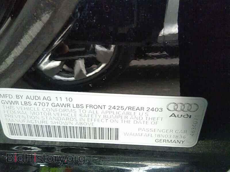 2011 Audi A4 - VIN: WAUAFAFL1BN031836 - Фото 6