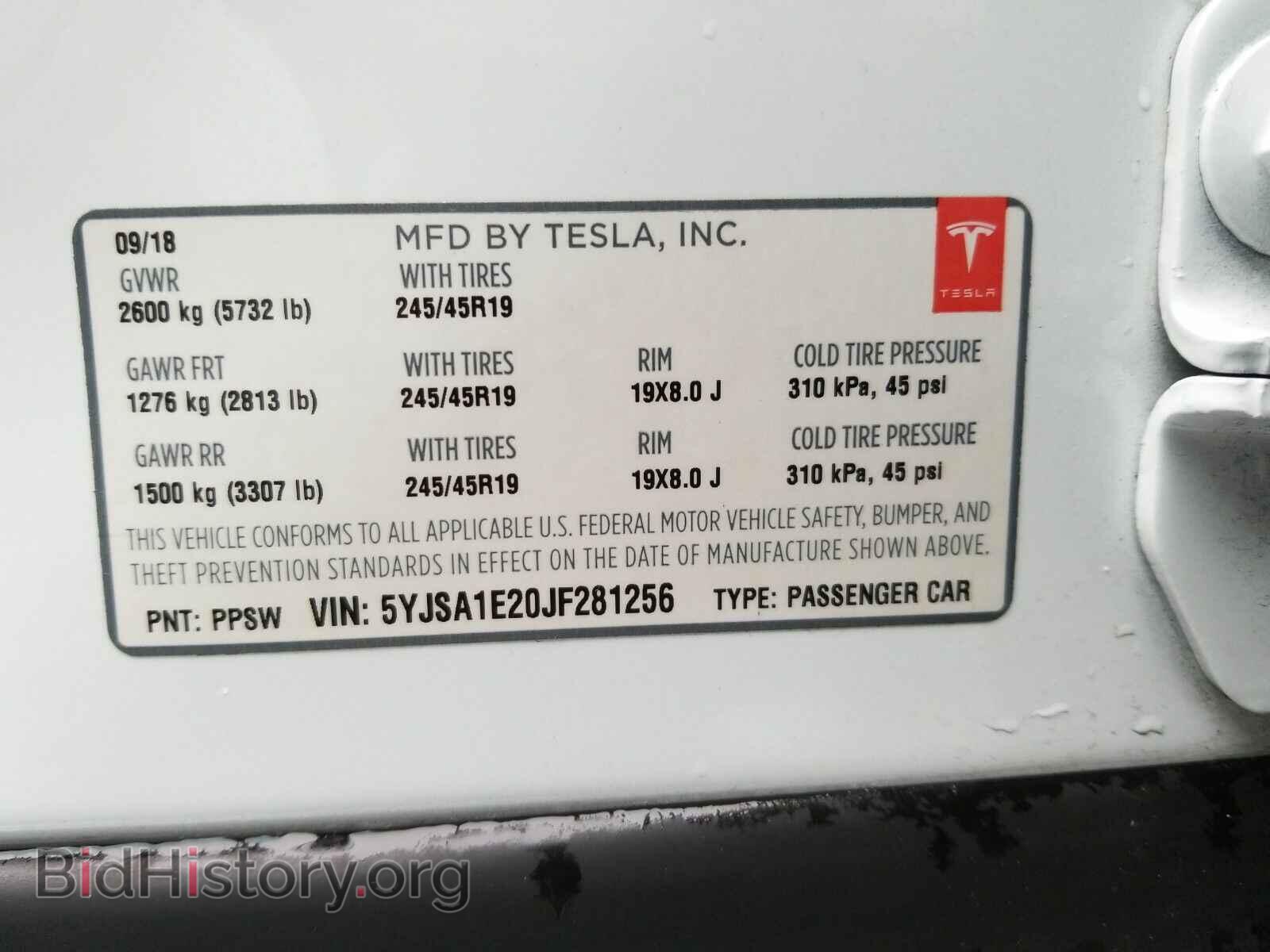 2018 Tesla Model S - VIN: 5YJSA1E20JF281256 - Photo 6