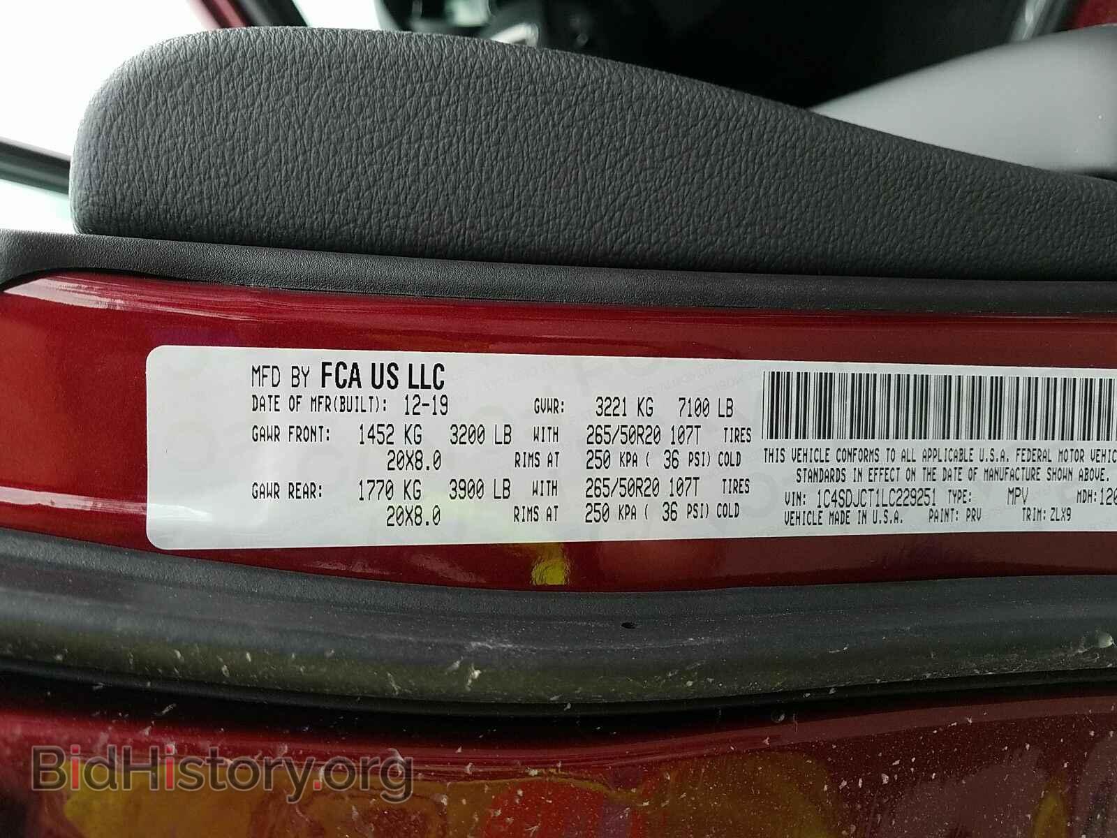2020 Dodge Durango - VIN: 1C4SDJCT1LC229251 - Фото 6
