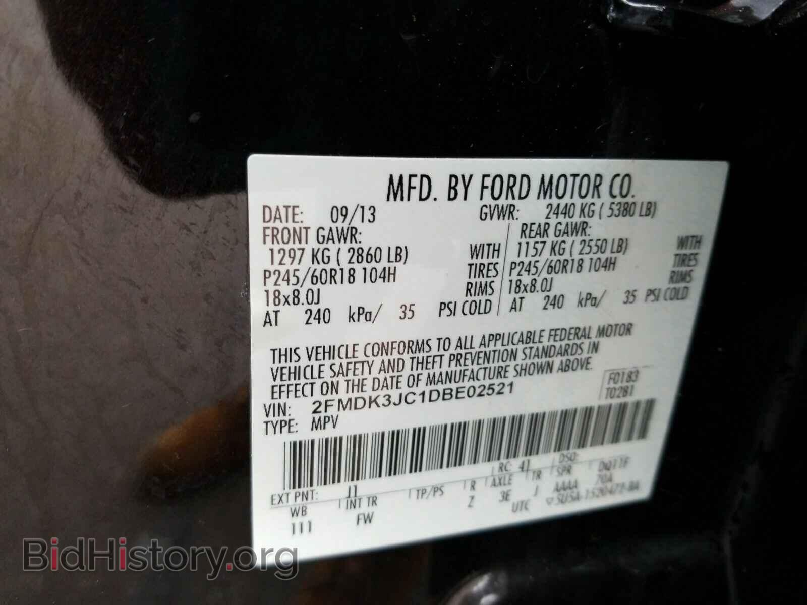 2013 Ford Edge - VIN: 2FMDK3JC1DBE02521 - Photo 6