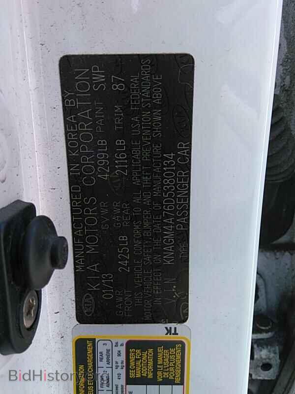 2013 Kia Optima - VIN: KNAGM4A76D5380134 - Фото 6