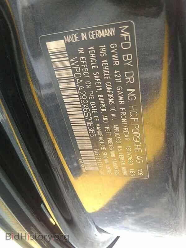 2006 Porsche 911 - VIN: WP0AA299X6S716366 - Фото 6