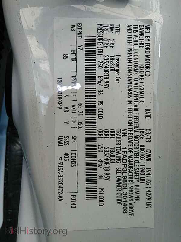 2013 Ford Focus - VIN: 1FADP3L98DL301408 - Фото 6