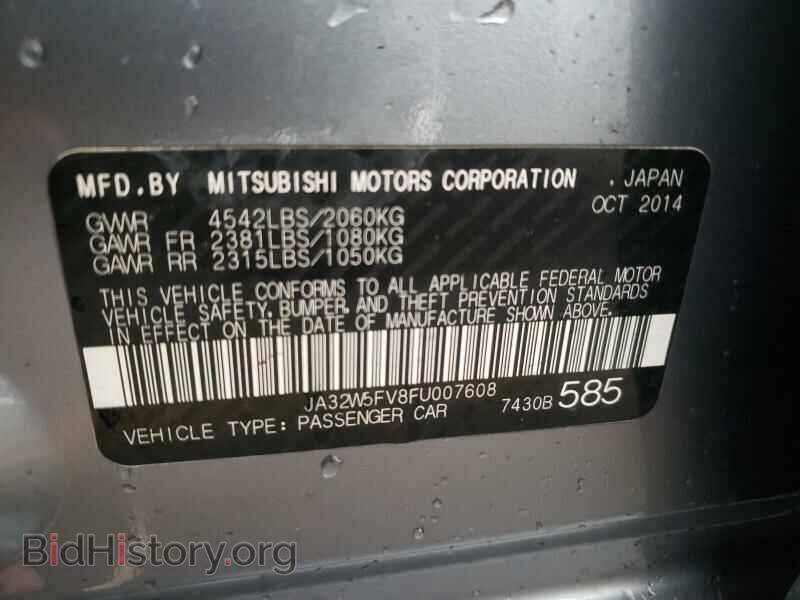 2015 Mitsubishi Lancer Evolution - VIN: JA32W5FV8FU007608 - Фото 6