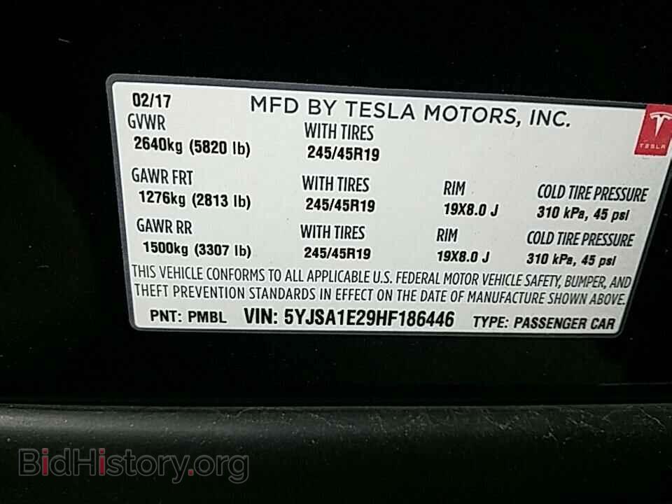 2017 Tesla Model S - VIN: 5YJSA1E29HF186446 - Фото 6