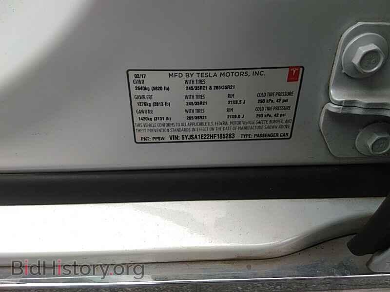 2017 Tesla Model S - VIN: 5YJSA1E22HF185283 - Фото 6