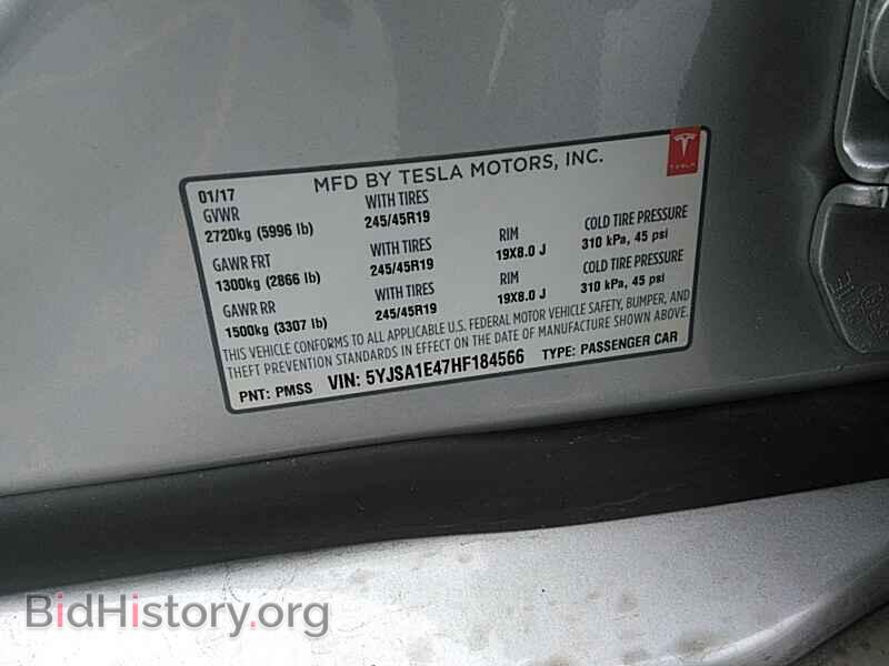 2017 Tesla Model S - VIN: 5YJSA1E47HF184566 - Фото 6