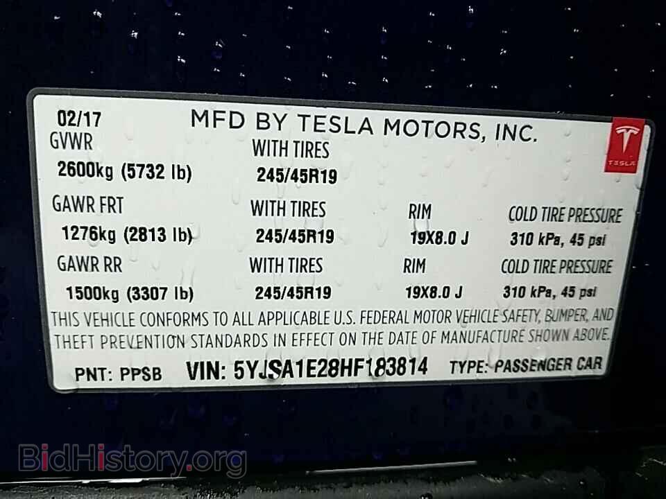 2017 Tesla Model S - VIN: 5YJSA1E28HF183814 - Фото 6