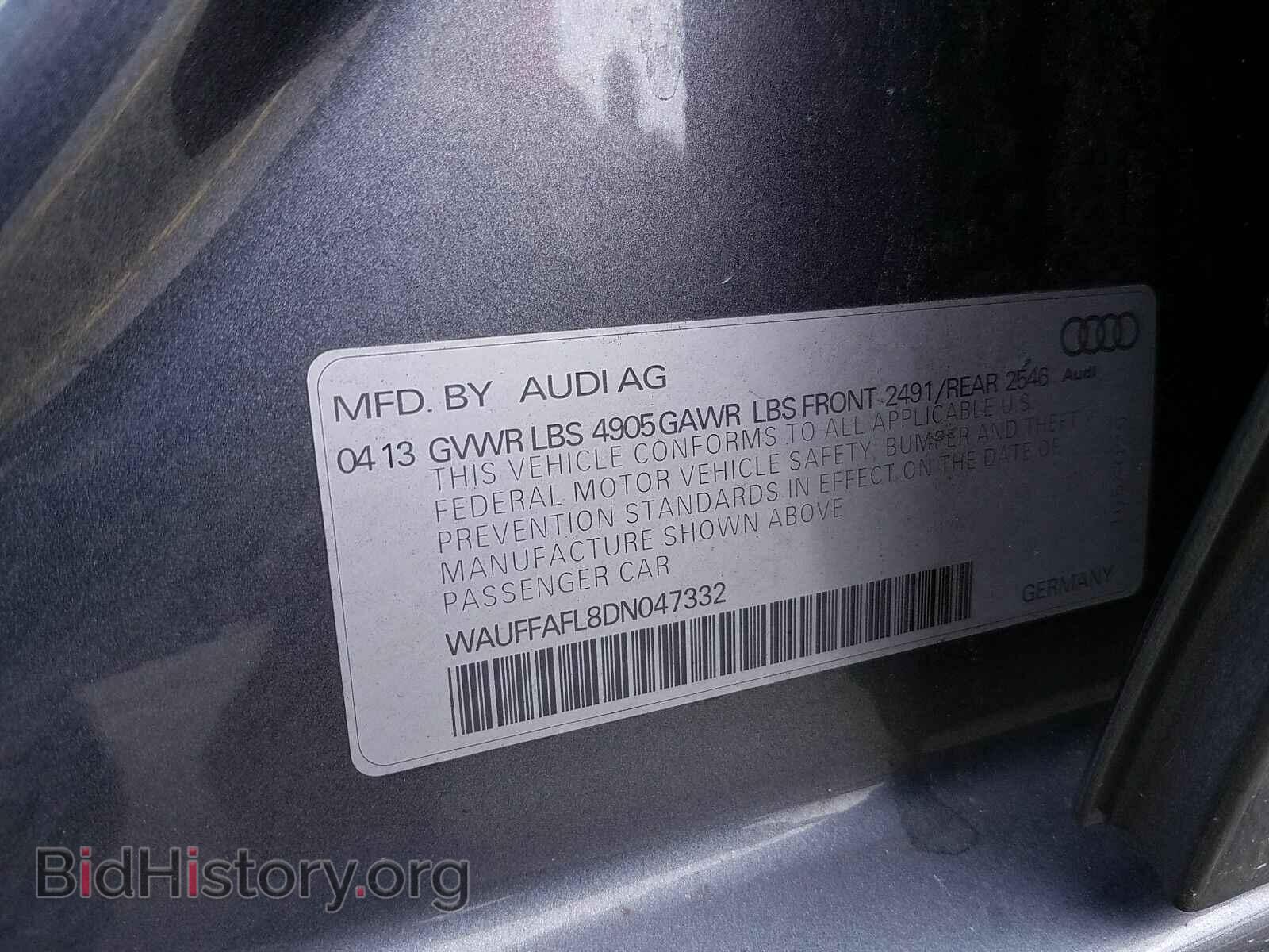 2013 Audi A4 - VIN: WAUFFAFL8DN047332 - Фото 6